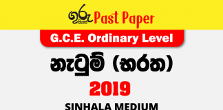 2019 O/L Dancing (Bharata) Past Paper Sinhala Medium FREE Download