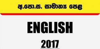 2017 O/L English Past Papers With Answers PDF