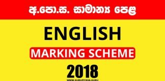 2018 O/L English Marking Scheme