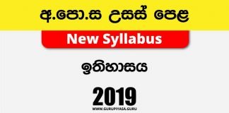 2019 A/L History Past Paper | Sinhala Medium