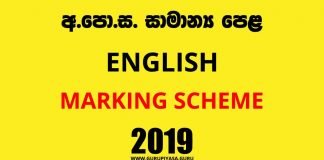 2019 O/L English Marking Scheme