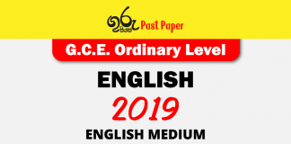 2019 O/L English Past Papers