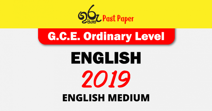 2019 O/L English Past Papers