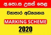 2020 A/L Business Studies Marking Scheme