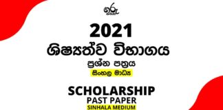 Grade 5 Scholarship Model Papers 2021 PDF download